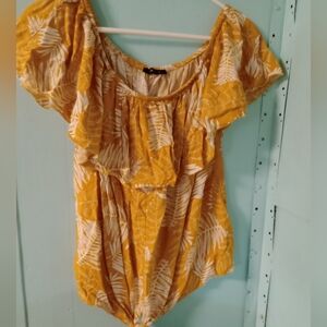 Gold Floral Women's Top